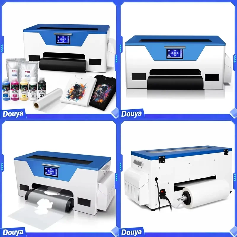 Commercial DTF Heat Transfer Printer with XP600 Single Printhead Touch Screen White Ink Circulation for Apparel Printing A3