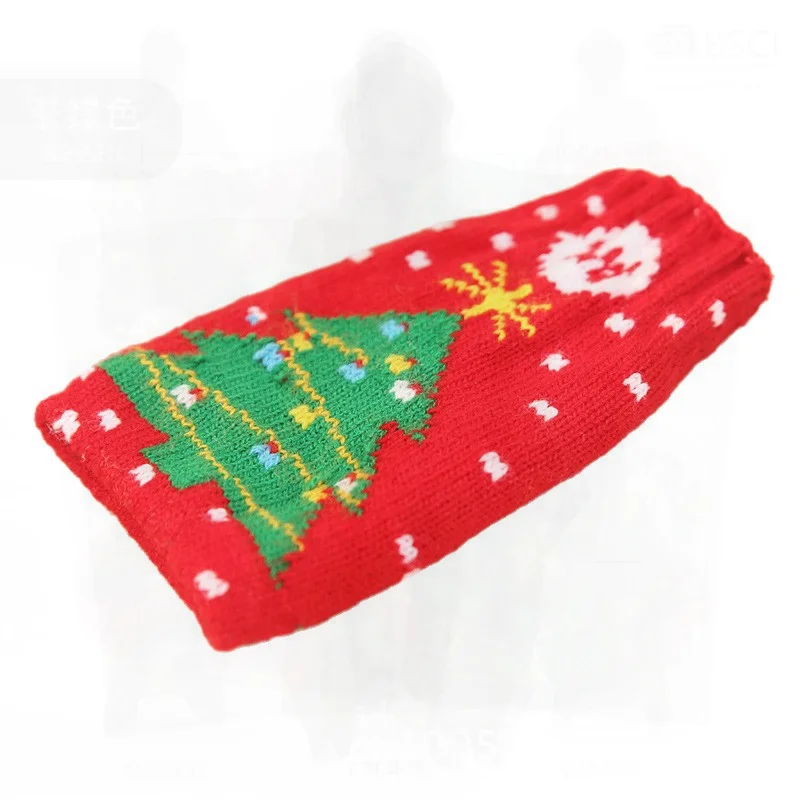 Juego de botellas de cerveza navideñas de punto de alta gama, decoraciones, estilo Pastoral europeo, copo de nieve, alce, hombre de jengibre, diseños de árboles para