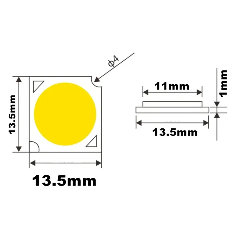 COB LED Source Chip 7W 10W 12W 120mA 13mm Dioda do reflektorów Downlight Akcesoria DIY High Power LED COB Chip Oświetlenie domu