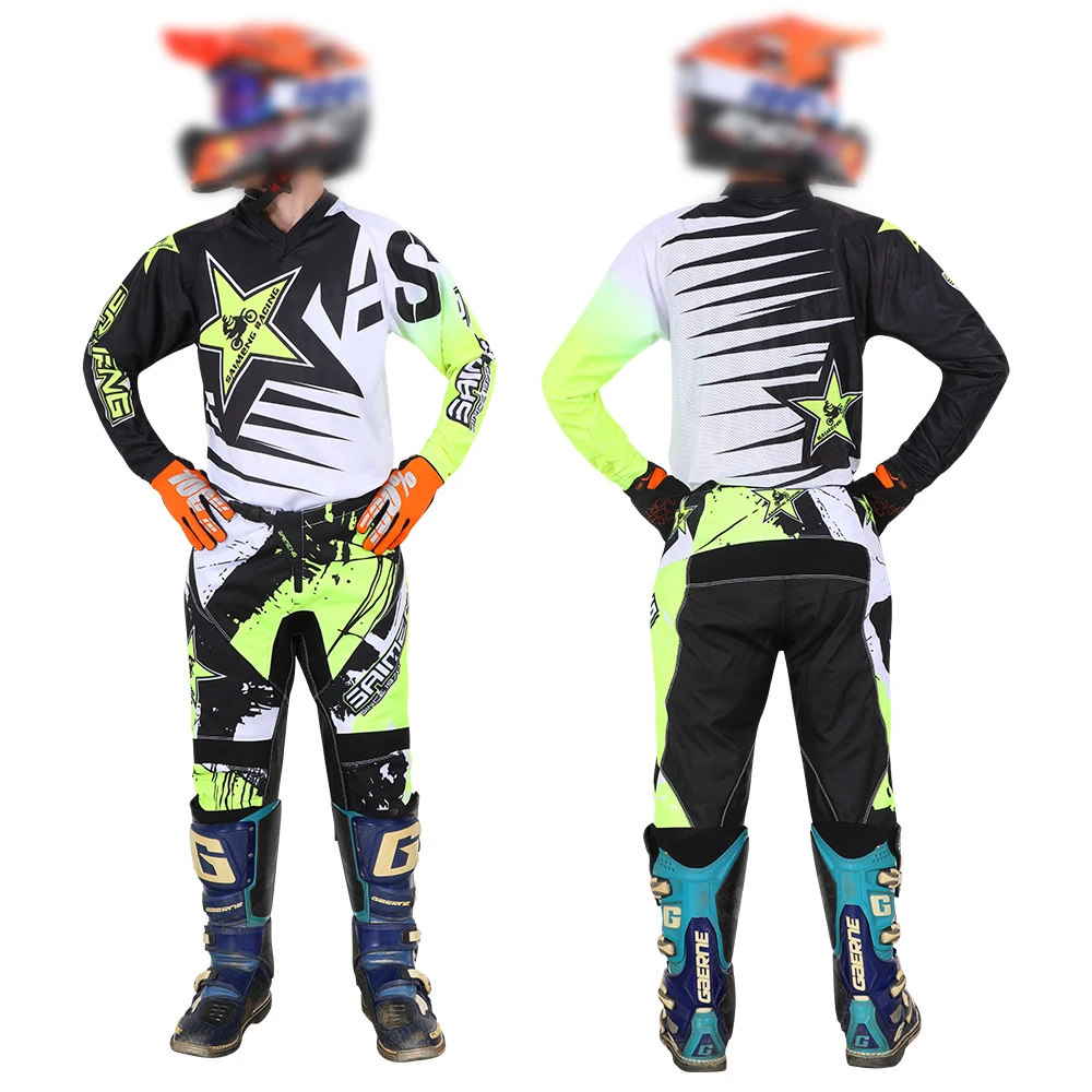 Off road motorcycle set Men and women's motochross jerseys and pants MX Enduro racing suit DH ATV BMX customized Combo