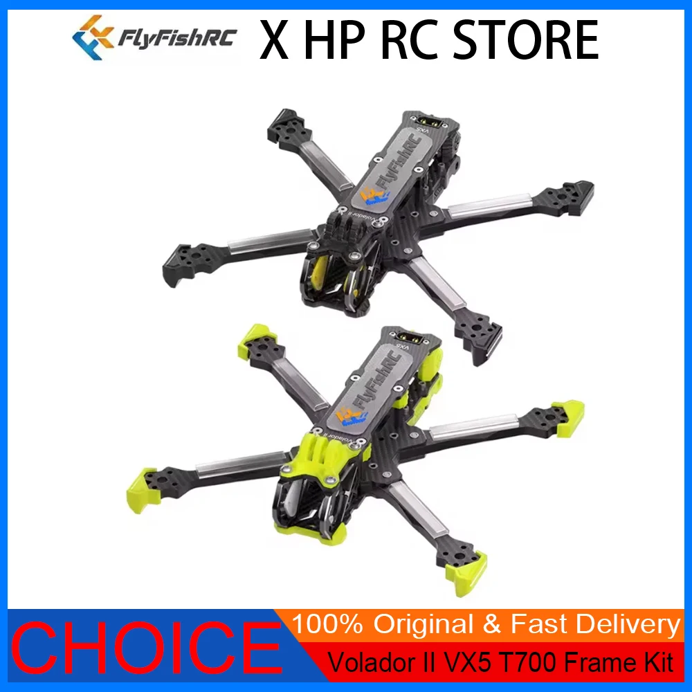 FlyFishRC Volador II VX5 O4 5-дюймовый комплект рамы Freestyle T700 — для O4 Air Unit Pro — гоночные дроны FPV