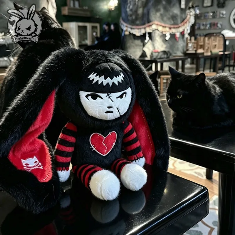 Emily The Strange Plushie Dreadfuls Gothic Rabbit Plush Toy Emily Collab Limited Edition Broken Heart Original Plush For Adult