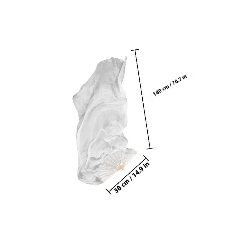 Lange Seide für Tanz, gemischte Farben, leichter Faltfächer, Bühnenaufführung, Square Dance, Bauchtanz-Übung