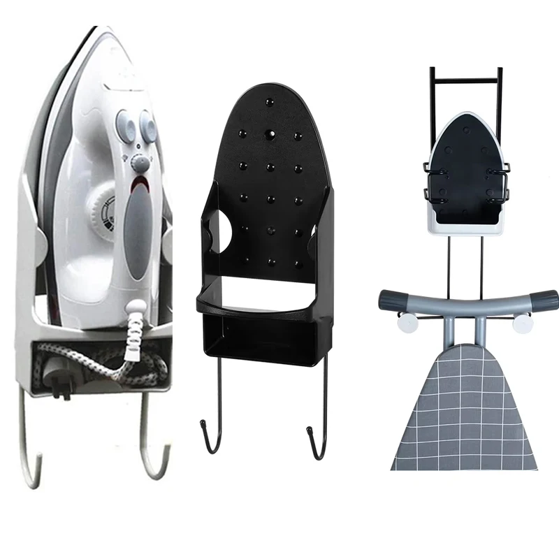 Suporte de Parede para Ferro de Passar Roupa, Cabide para Tábua de Passar, Suporte de Armazenamento Resistente ao Calor, Suporte Portátil para Ferro Elétrico e Secador de Cabelo, Suporte para Banheiro