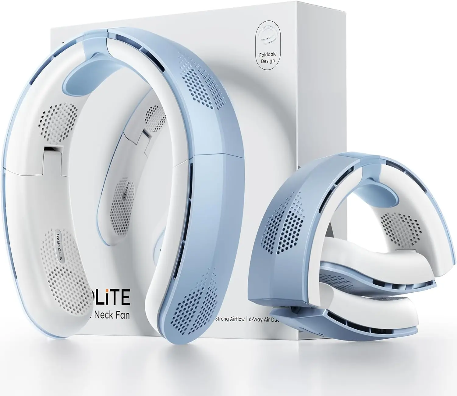 

Портативный вентилятор для шеи с самым мощным потоком воздуха, 14 часов работы от батареи, 360° ° Легкий складной чемодан для путешествий на природу, отличный подарок