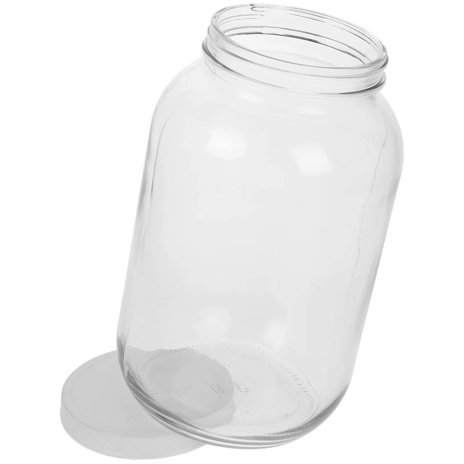 

1 Gallon Storage Bottle Glass Jar Airtight Lid Large Capacity Canning Containers Wide Mouth Jars Fermenting Bucket