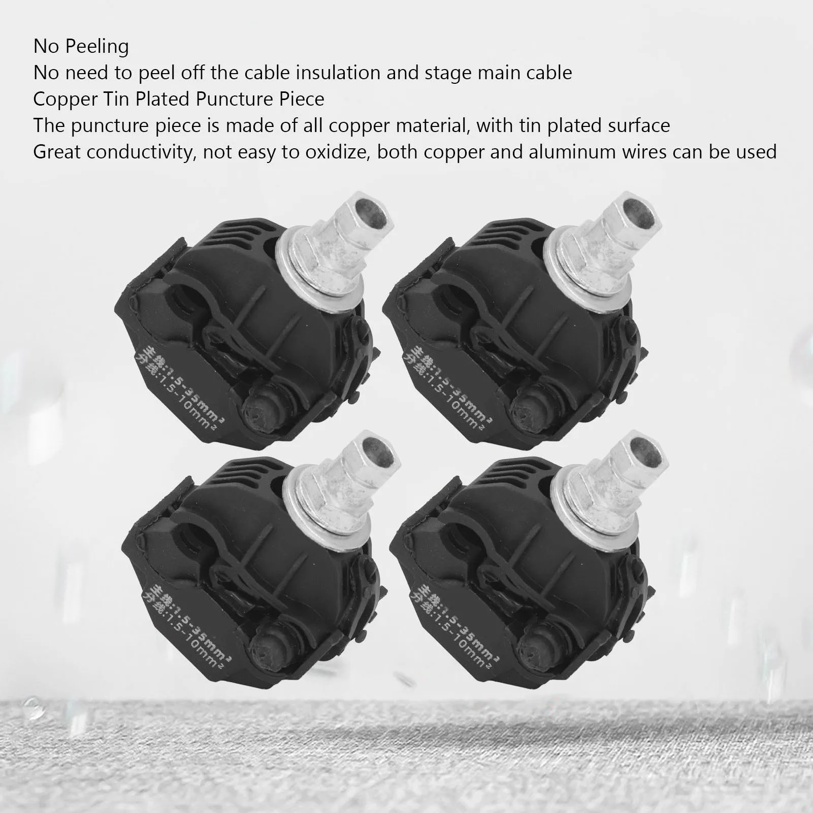 5 Pcs Insulation Piercing Connector 1KV No Peeling Piercing Clamp High Low Voltage Cable Splitter JJC-1 JJC-2 JJC-3 JJC-4