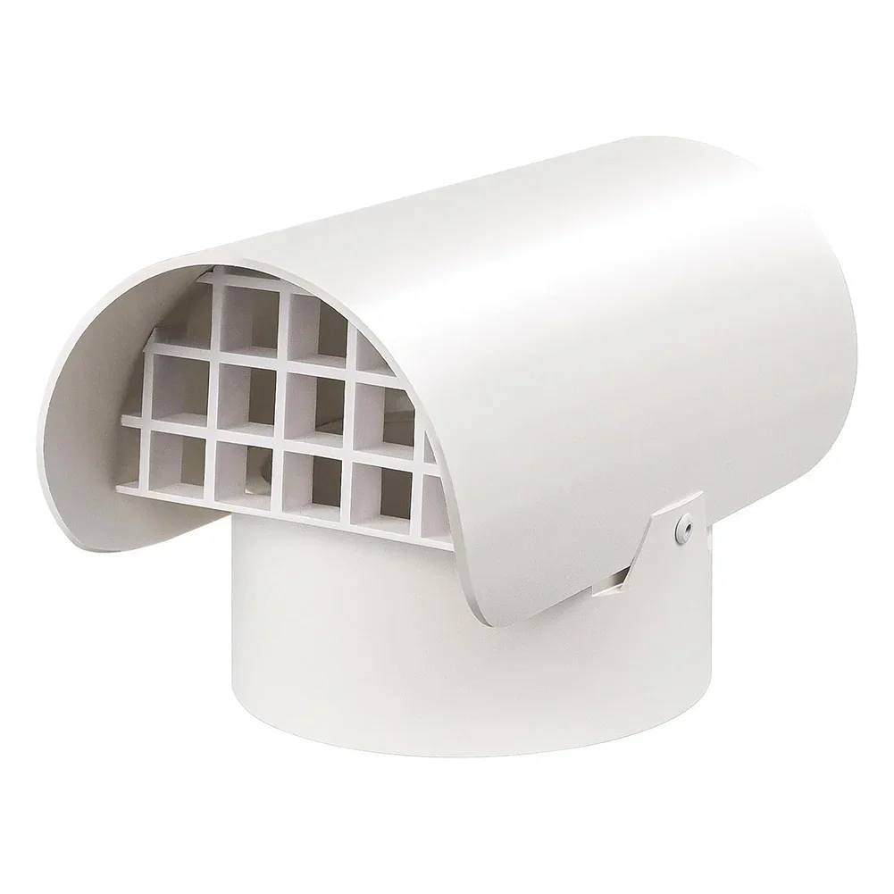 1pc Pipe Exhaust Port Cover 3-inch PVC Schedule 40 Pipes Ventilation Cap For Radon Fan Motor Protection Smoke Ducts Roof Ducts