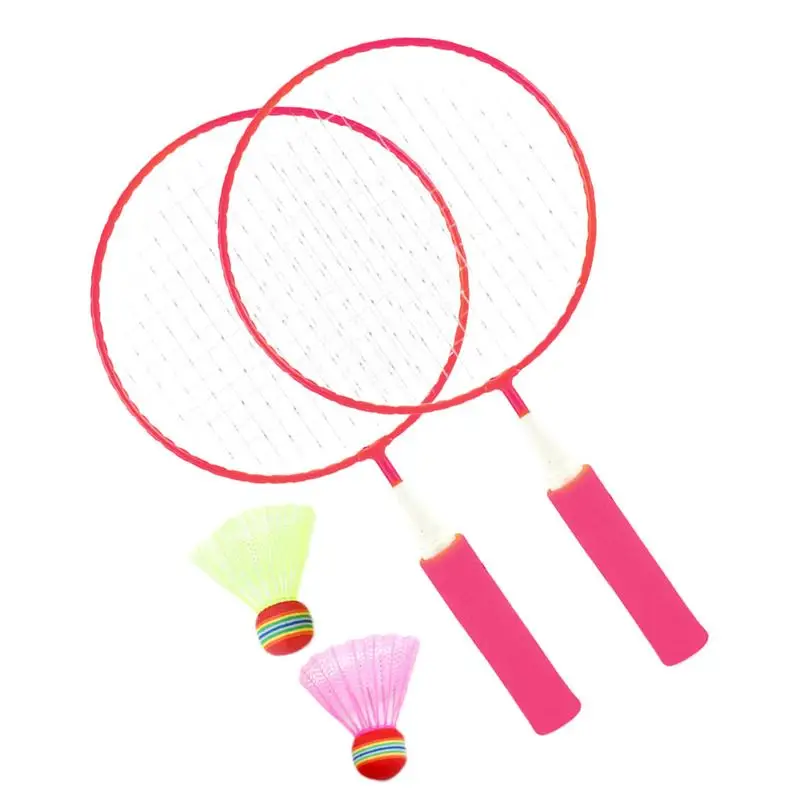 Hanging Table Tennis Trainer With Racket Kids Badminton Set Children's Badminton Racket Alloy Frame 2 Nylon Shuttlecocks