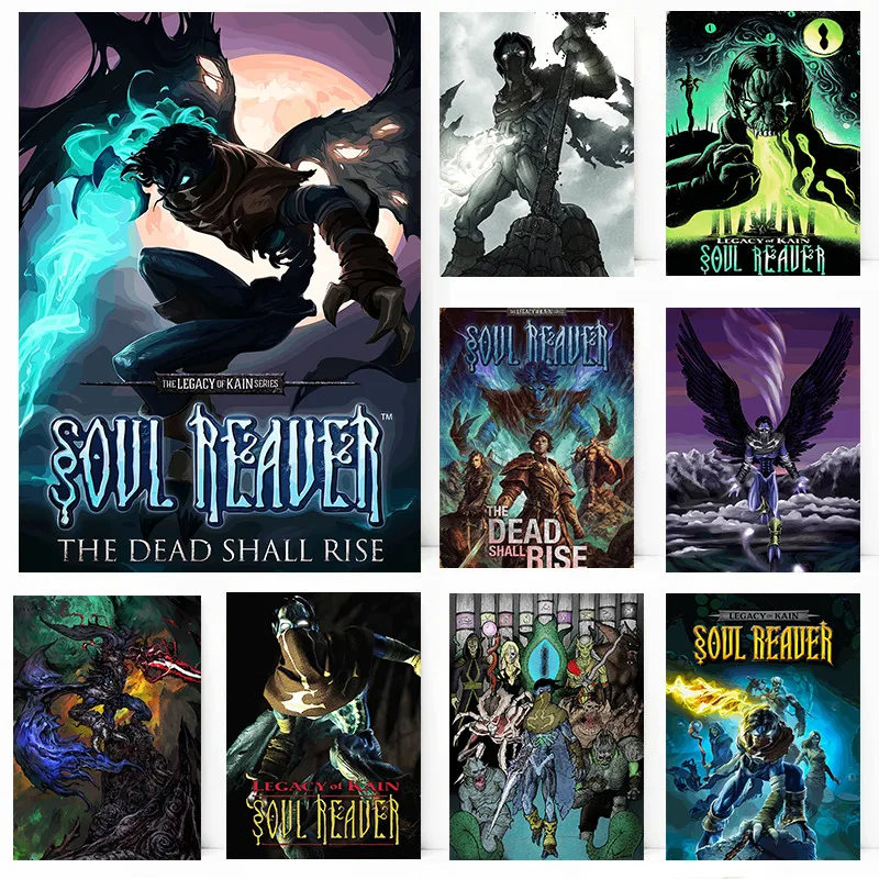 Pósteres Clásicos del Juego Legacy of Kain Soul Reaver, Impresiones en Lienzo, Cuadros Decorativos de Pared de Legacy of Kain, Decoración para el Hogar y la Habitación