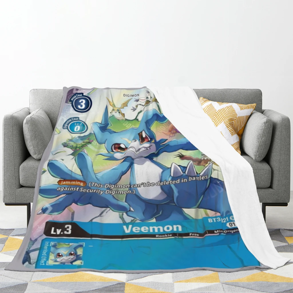 Digimon Medium Blanket Fluffy Soft Bedroom Decor Sofa Blankets Comforter Home and Decoration