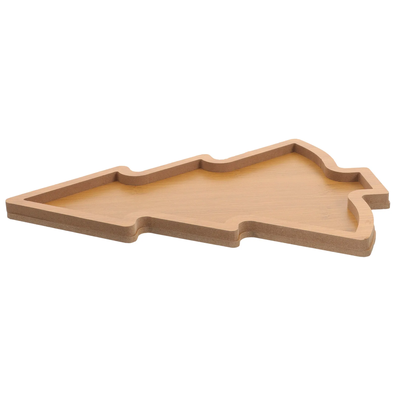 شجرة عيد الميلاد الخشبية على شكل صينية تقديم وجبة خفيفة الفاكهة الجوز طبق تقديم الحلوى حفلة منضدية ديكور الخشب خادم الطعام المقبلات