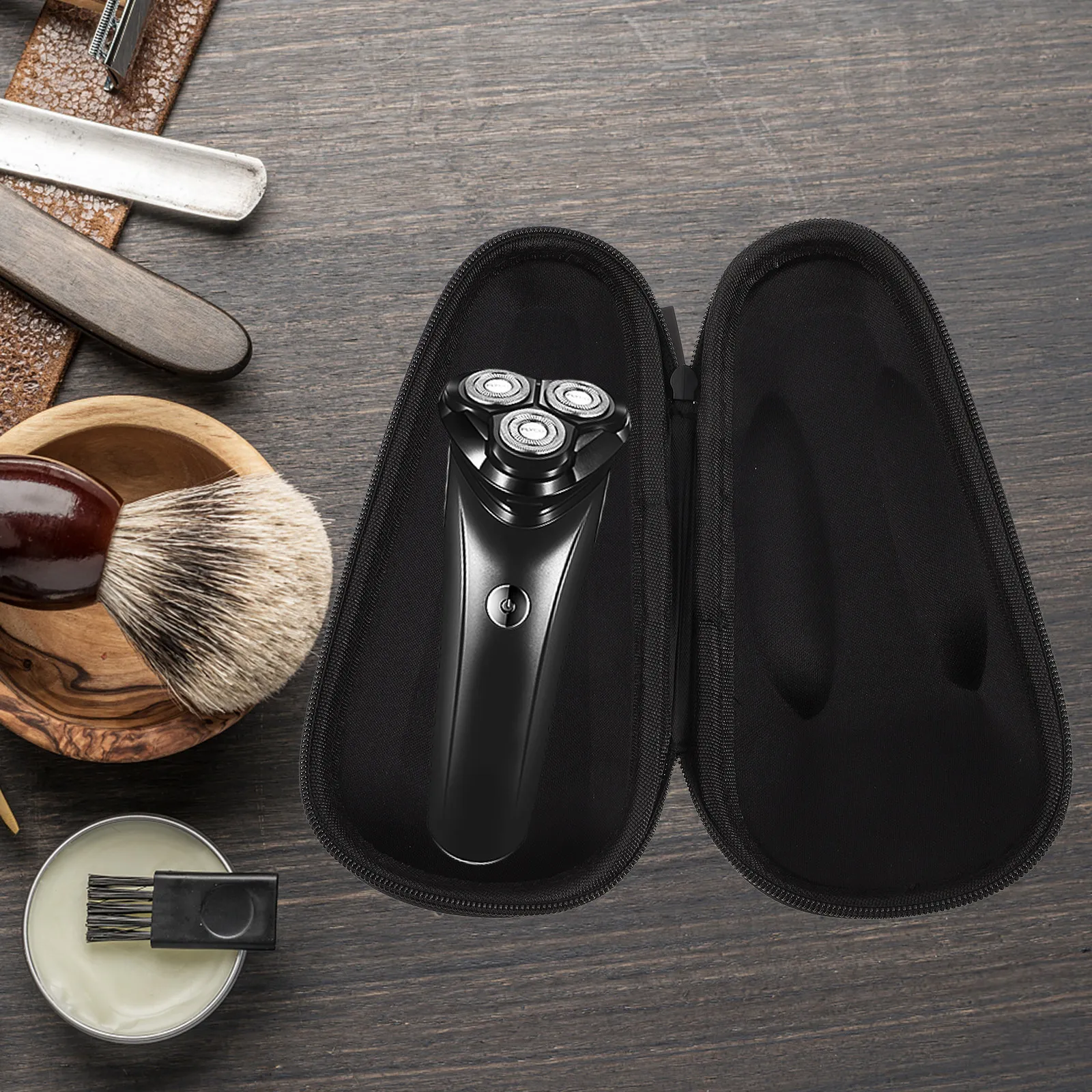 

Razor Storage Box Portable Men's Razor Case Travel Shaver Protective Box Shockproof Lightweight Beard Shaver Organizer Safe