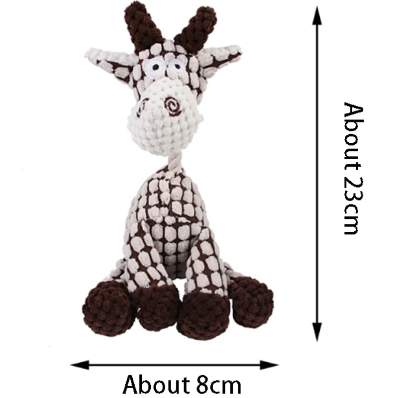 Strapazierfähiges Haustier-Hunde-Plüschtier für kleine Rassen – quietschendes Kauspielzeug in Tierform für Chihuahua Yorkshire Bichon Welpen – Detail 22