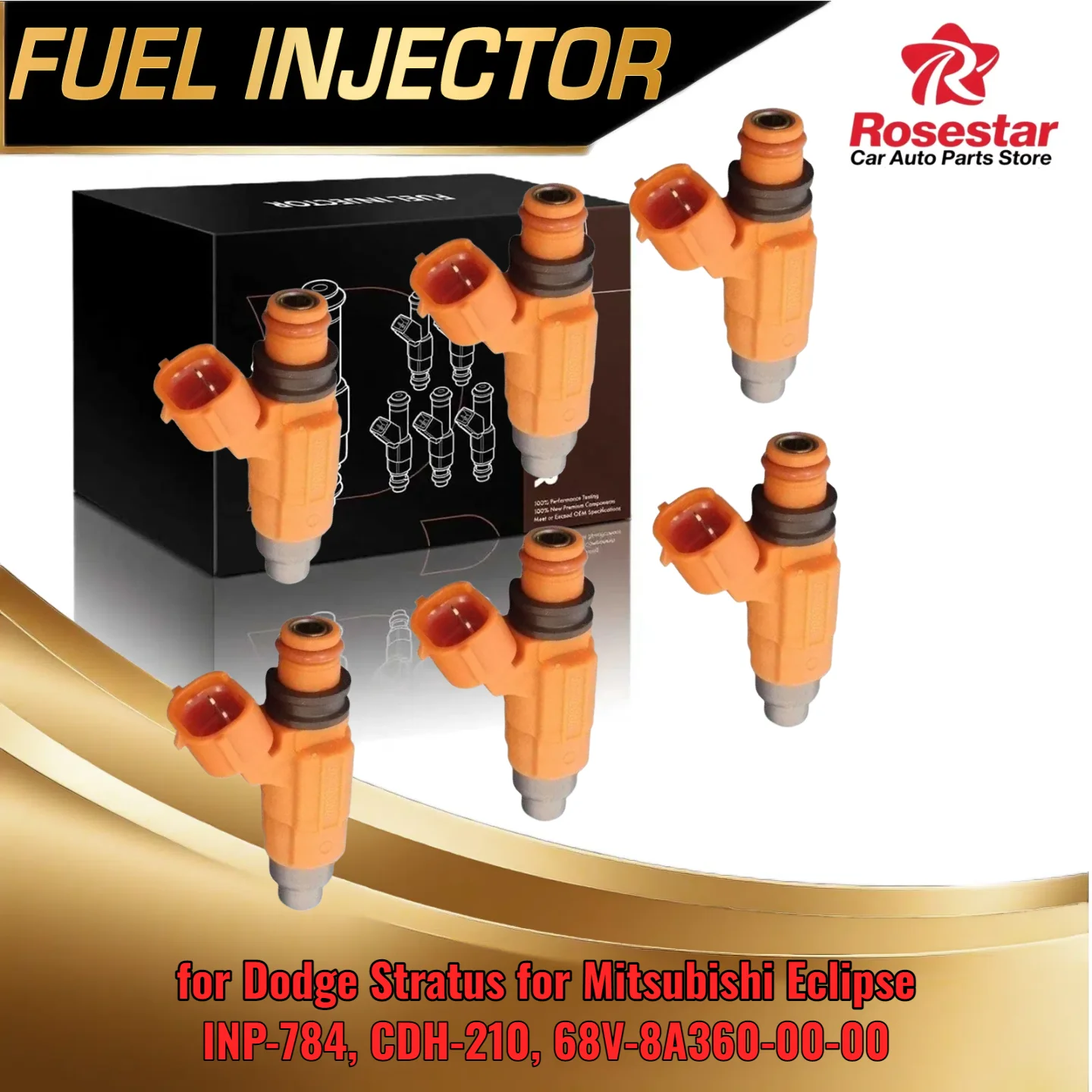 

6pcs Fuel Injector for Chrysler Sebring for Dodge Stratus for Mitsubishi Eclipse INP784 CDH210