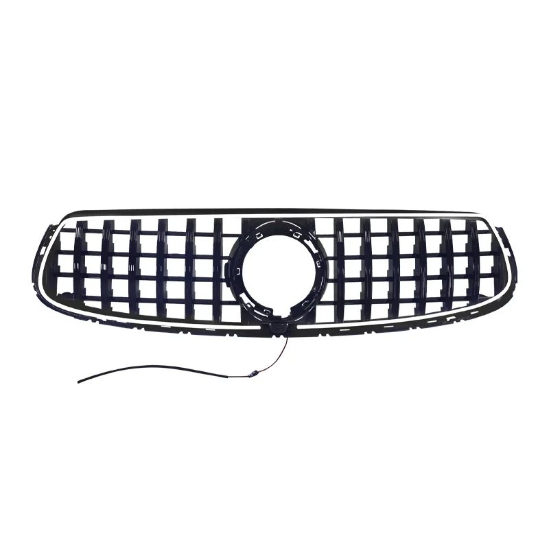 LED Illuminated Front Grille Gloss Black Luminous Bumper Grill Compatible For GLC Class X253 2020-2022 Replacement Mod Parts