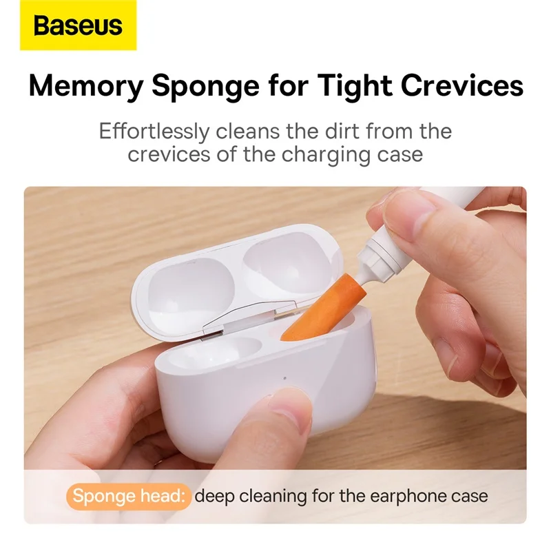 Baseus Wireless Earphones Cleaning Pen For Airpods Pro 3 2 Bluetooth Heaphones Cleaner Kit Brush Earbuds Charging box Clean Tool