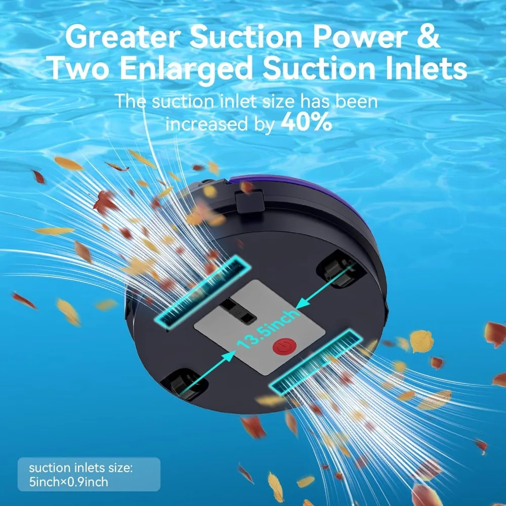 X1 Robotic Pool Vacuum for Above Ground Pool, Automatic Cordless Pool Cleaner with 45W Dual-Motor, Ideal for Above-Ground Flat P