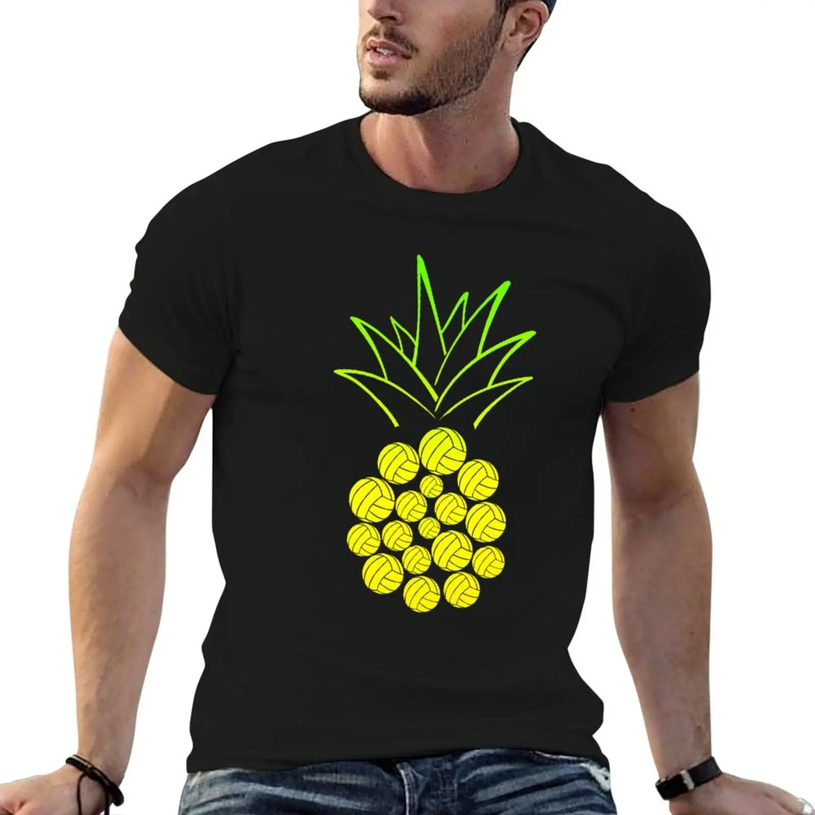 

Volleyball Pineapple T-Shirt funny t shirts dark humor t shirts cotton 100% mens graphic t shirts T-Shirt