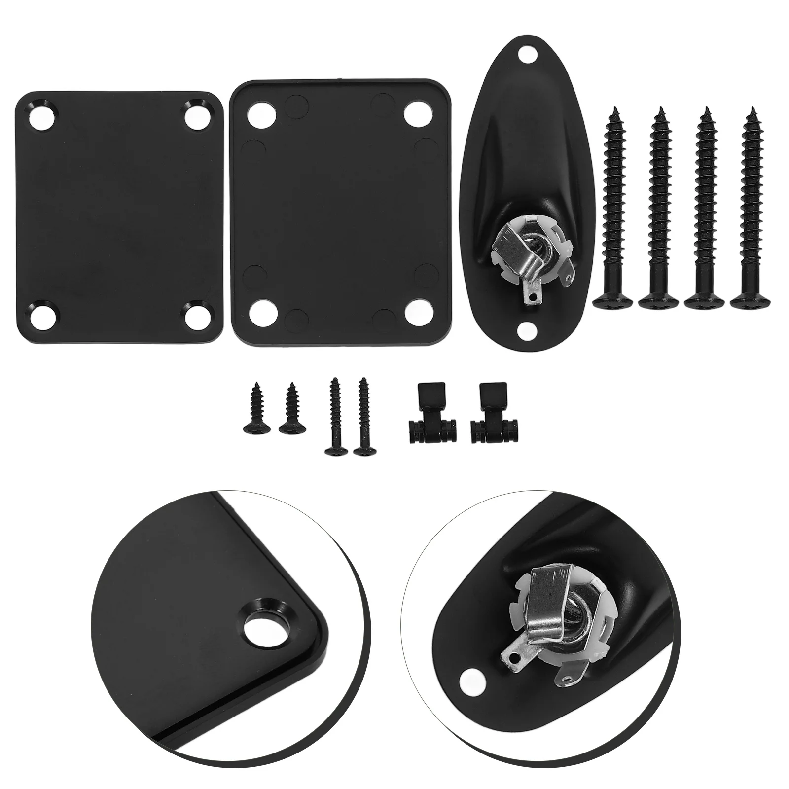 

1Set Guitar Jack Plates Replacement Durable Input Socket for Electric Bass Guitar Multifunctional Accessory Pickup Jack Plates