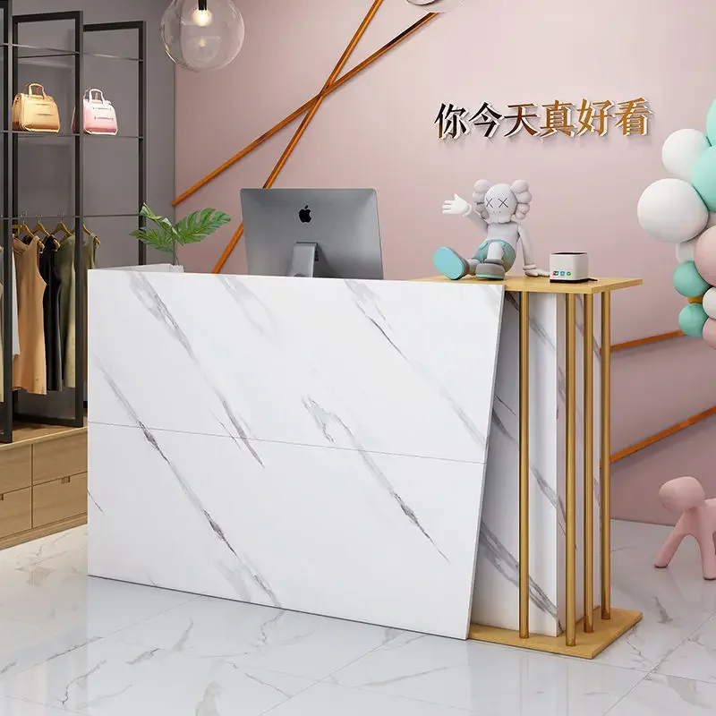 Bar Counter Cashier  Simple Modern Supermarket Shop Small Clothing Beauty Salon Barber  Hair  Reception Desk