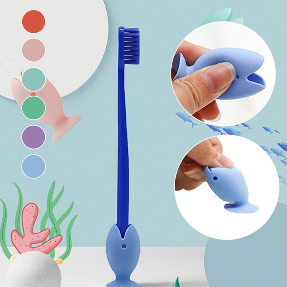 Travel Toothbrush Head Cover-Cap Space Saving Soft Silicone Strechable Desktop Holder