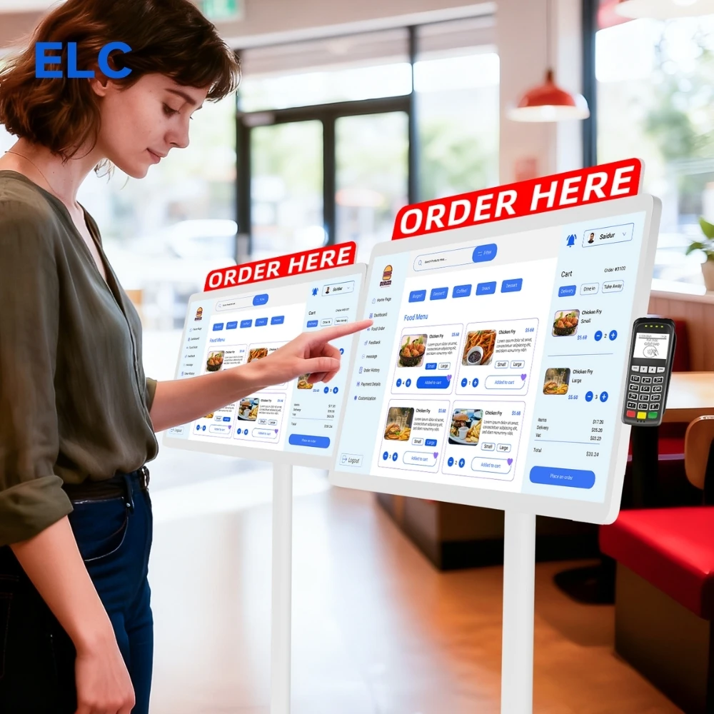 

2025 New 21 24 32 Inch Restaurant Self-service Kiosk Touch Screen Self Checkout Kiosk Mall Kiosk Display Retail