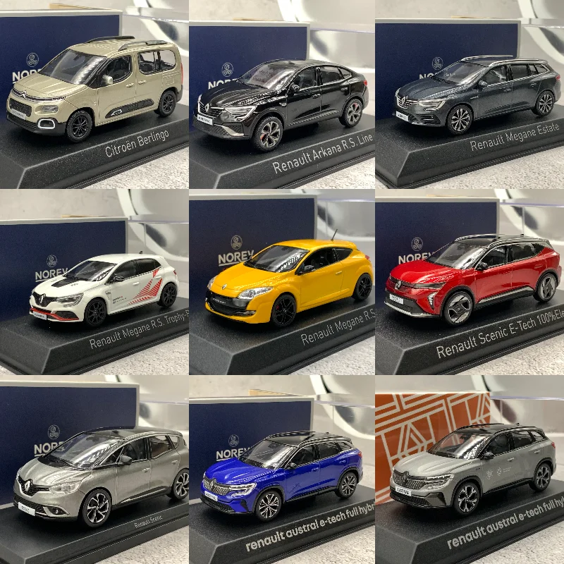 

Diecast NOREV 1:43 Scale RENAULT Megane RS/arkana/Scenic/e-tech Other Alloy Car Models Collectible Toy Gift Souvenir Display