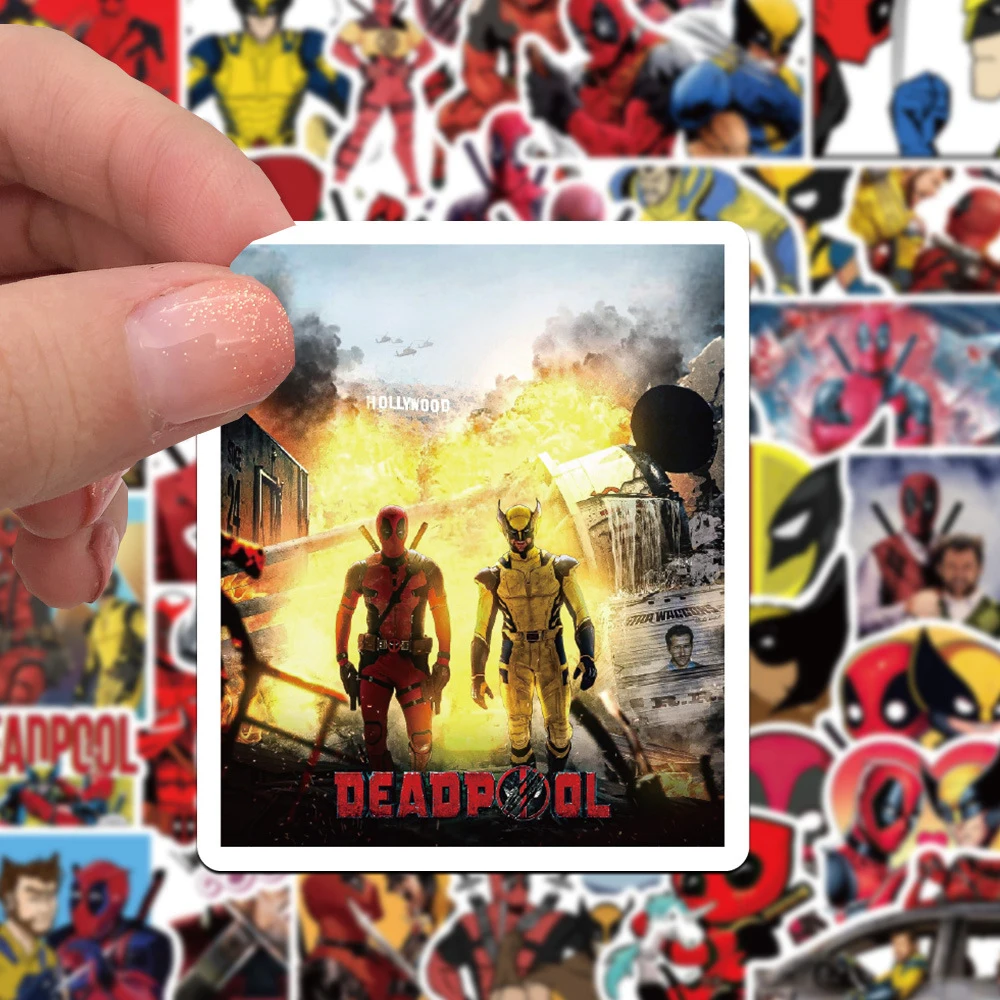 10/30/50pcs Disney Movie Deadpool Wolverine Stickers Anime Deadpool Friend Decal Laptop moto Phone Cool adesivo impermeabile