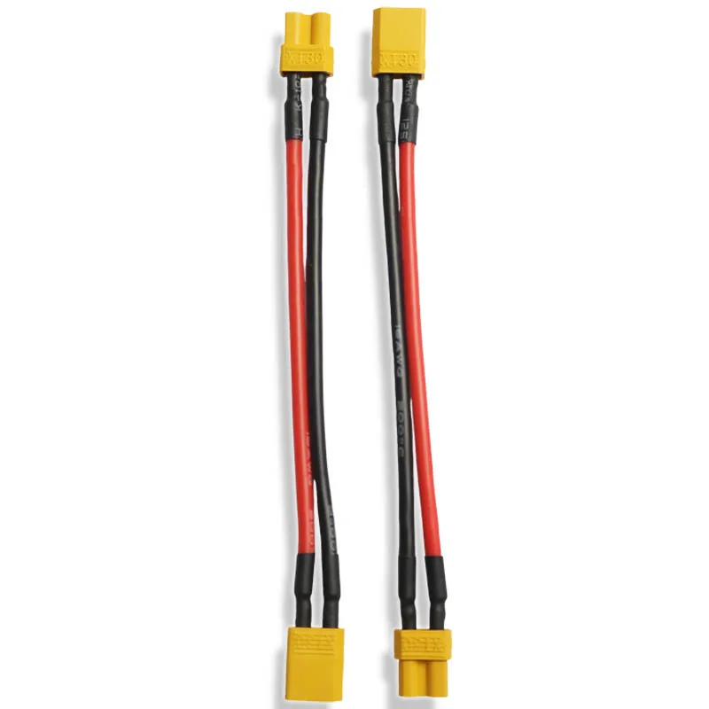 1-6pcs XT30 to XT30 Connector Adapter Male/Female Plug for RC FPV Quadcopter CineLog35 Drone Part 0CM 14AWG Silicone Wire Cable view 2