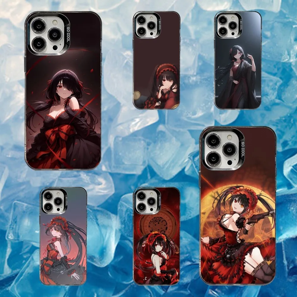 

T-Tokisaki Kurumi Anime Phone Case For iPhone 16,15,14,13,12,11,Mini,Pro,SE,MAX White Matte Shockproof Cover