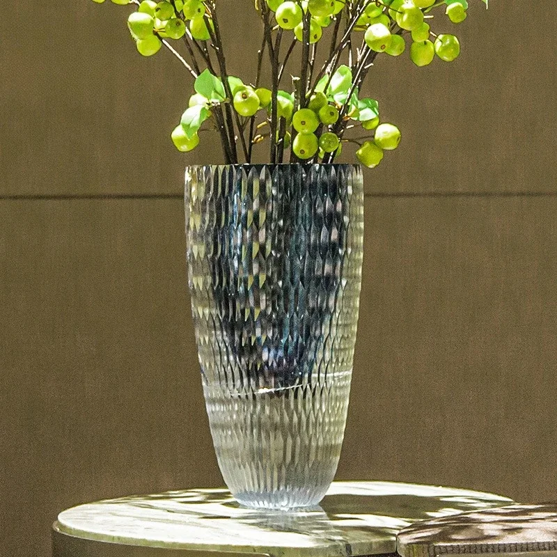 زخرفة ديكور غرفة المعيشة الراقية الإبداعية المزججة باللون الأزرق السميك الثقيل #5