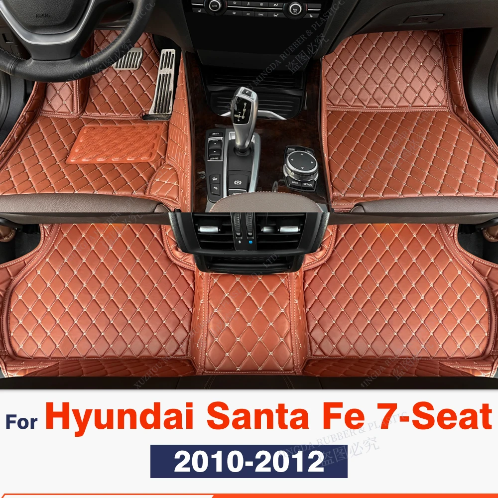 

Car Floor Mats For Hyundai Santa Fe 7 Seats 2010 2011 2012 Foot Pads Carpet Cover Interior Accessories