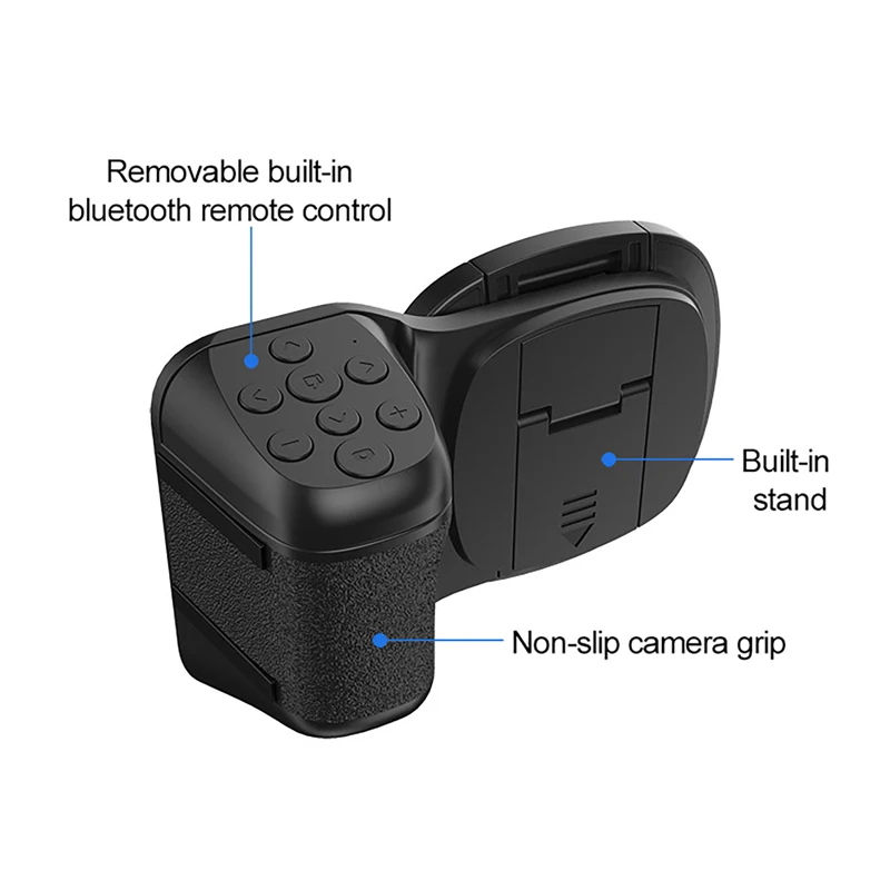 

Smartphone Handle Grip with Detachable 30M Bluetooth Remote with Fill Light Anti-shake Selfie Handle Phone Holders