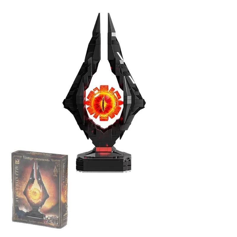 Oog van Sauron, de donkere heerser, bouwmodel, bouwstenen, puzzelspeelgoed voor jongens, desktopornament, modelpop, verzamelbaar cadeau