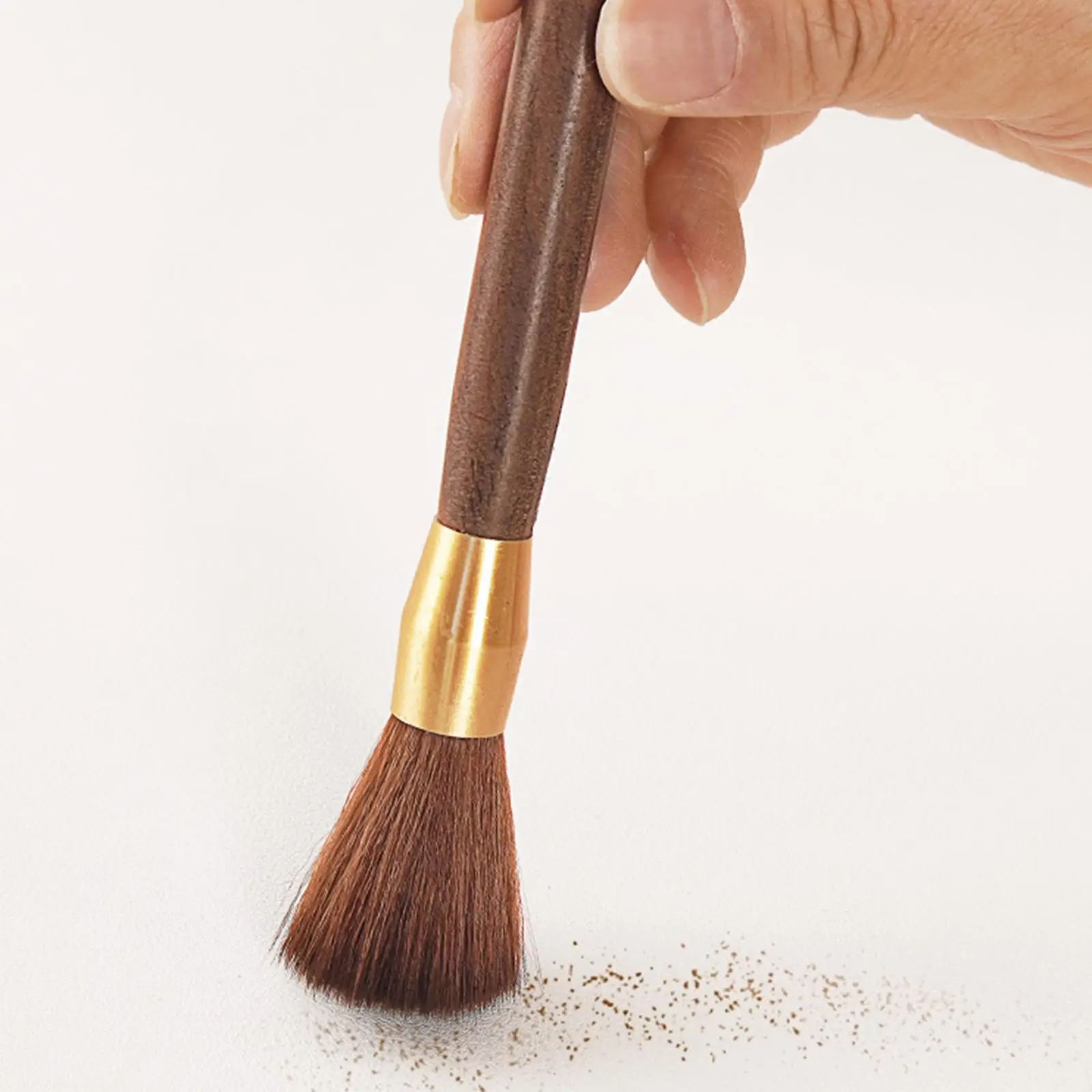 Professional Coffee Brush with Wood Handle Coffee Machine Cleaning Brush Espresso Brush 17cm for Grain Home Kitchen Coffee Tool