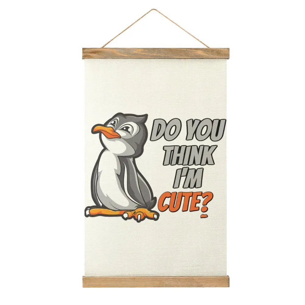 

Canvas Hanging Picture Penguin Cute Penguin Animal Novelty Humor Graphic Picture Kitchen Picture Hanging Style Hang Pictures