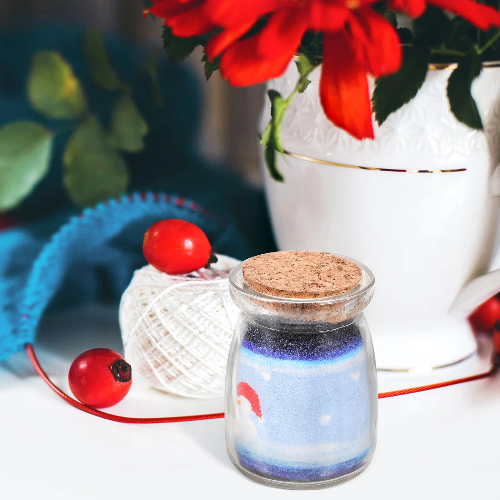 

Sand Art Bottle Clear Glass Delicate Sand Painting Bottle Ornament Romantic Gift Christmas Birthday Home Table Decor