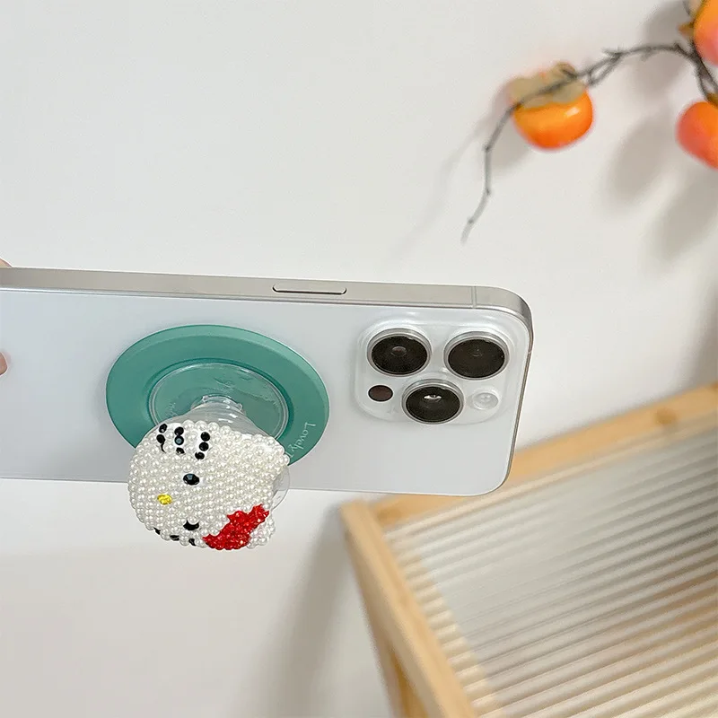 Hello Kitty Mobiele Airbag Beugel Magnetisma Absorberen Uitbreiding Desktop Ondersteuning Leuke Cartoon Anime Meisje Student Gift Groothandel