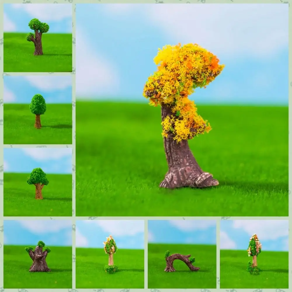 Decorative Artificial Mini Pine Tree Simulation Lifelike Fairy Moss Micro Landscape Multiple Style Resin