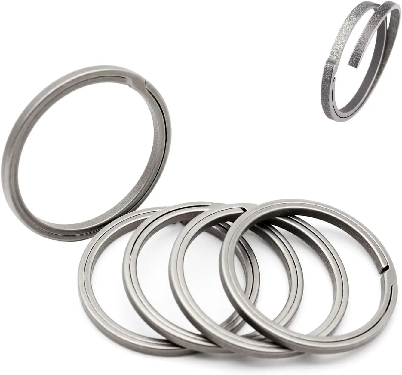 

Heavy Duty Titanium Key Rings with Quick Release Side Push Split Design for Secure Keychains