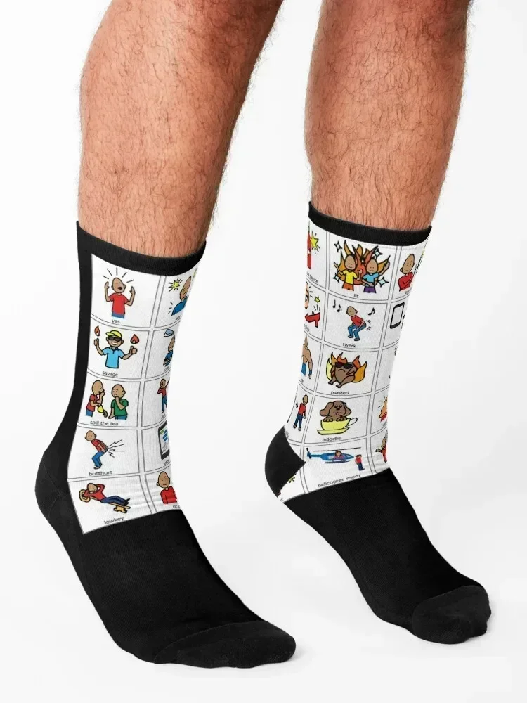 AAC Slang Socks designer warm winter Soccer happy Designer Man Socks Women's