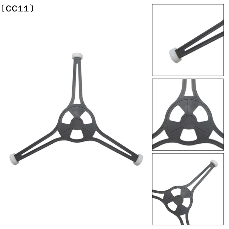 maveraCC11 Reemplazo 3 brazos Horno microondas Placa giratoria Holer Rack Guía de rodillos de vidrio para piezas de microondas Placa de vidrio plana
