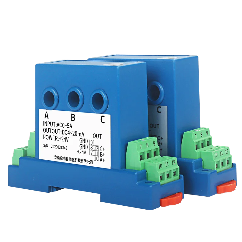 Three-phase Split Core Current Transmitter AC 10A 20A 30A 50A Input 0-10V 4-20mA RS485 Current Transformer