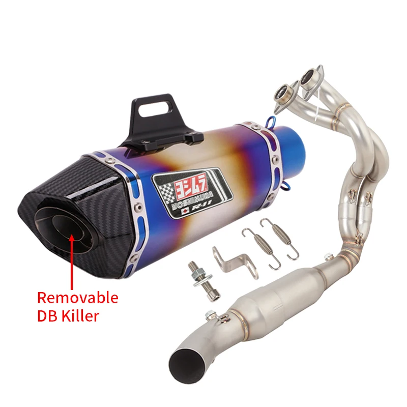 2024 Slip On per Kawasaki Ninja 650 Ninja650 moto Yoshimura scarico sistema completo silenziatore Esacpe DB Killer tubo di collegamento anteriore