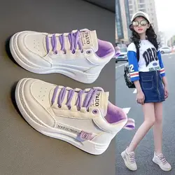 tenis Girls hoe New Board Shoes Kid Spring Boys Soft Soled Sports Shoes Children Non-slip Running Shoes White Sneakers кроссовки