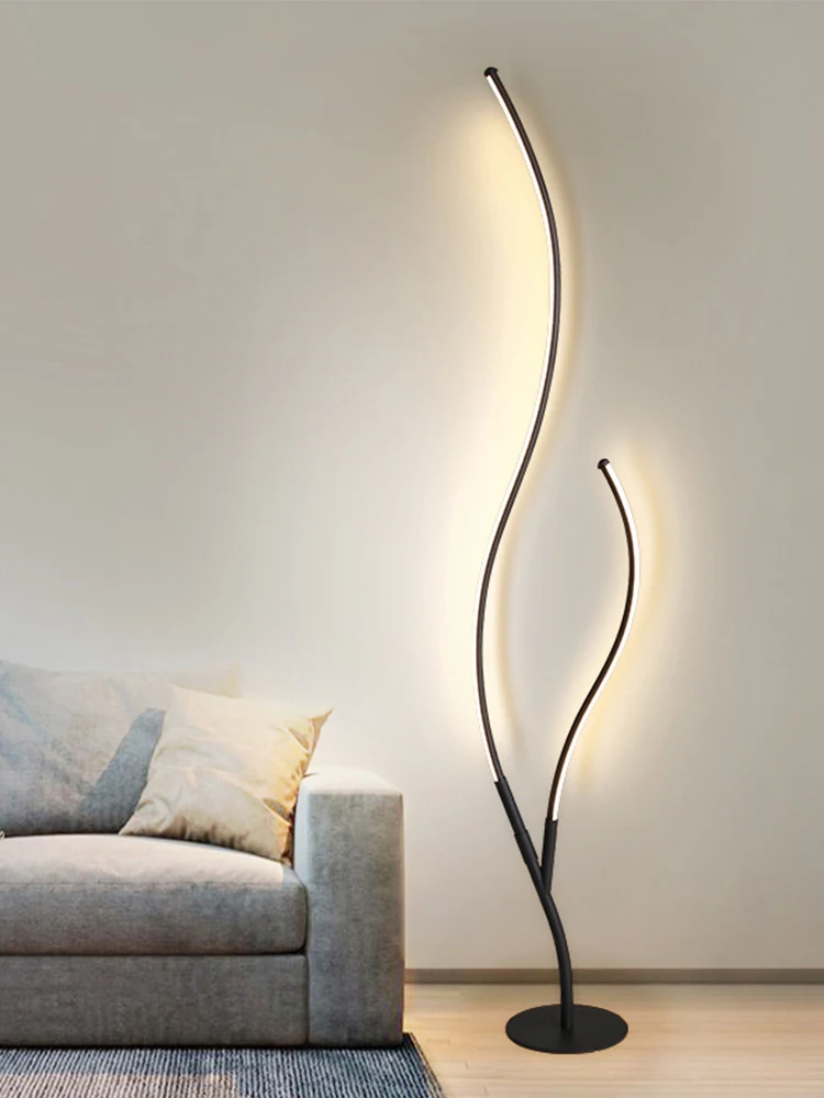 

Modern LED Tree Floor Lamp Black White Corner Floor Lamp Branch Vertical Lighting Living Room Bedroom Furnishing Decoration