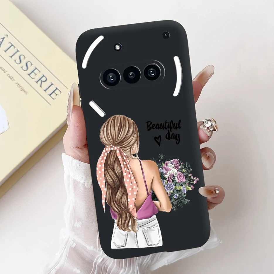 아무것도 전화 3A 케이스 A059 예쁜 여자 해바라기 커버 충격 방지 전화 케이스 아무것도 전화 3A 프로 Phone3A 소프트 TPU 가방