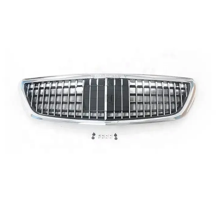 High quality ABS Plastic Outside Front Car Grill for Mercedes-Benz S-Class W222 2014-2021 Update to Racing Maybach Style