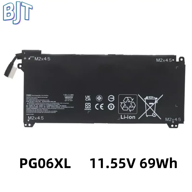 

11.55V 69Wh New Laptop Battery PG06XL For HP Omen 15-DH 15-dh0138tx 15-DH0103TX 15-dh0010ng HSTNN-DB9F L48431-2C1 L48497-005